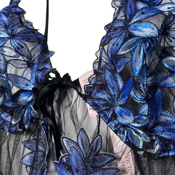 Victoria's Secret Ziggy Glam Floral Embroidery Flyaway Babydoll Set Size XXL - Picture 6 of 7